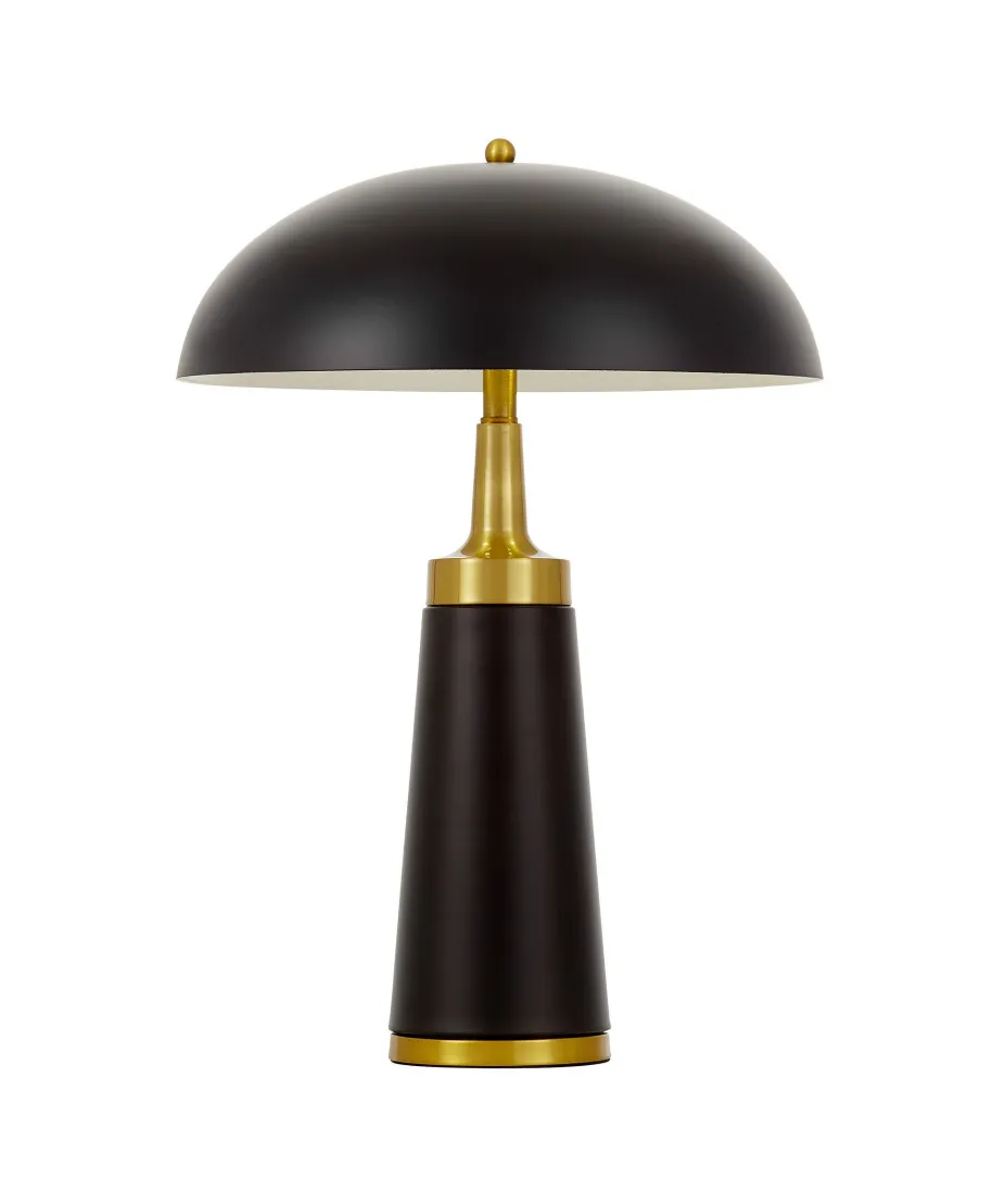 NOWOCZESNA LAMPA NOCNA CZARNO-MOSIĘŻNA FULTON