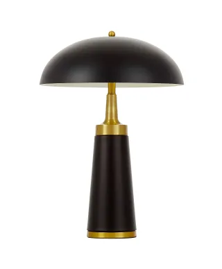 NOWOCZESNA LAMPA NOCNA CZARNO-MOSIĘŻNA FULTON