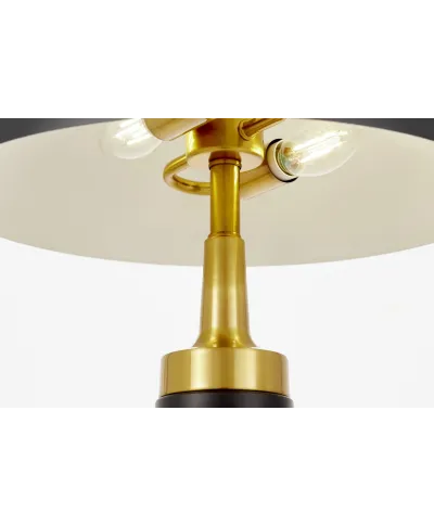 NOWOCZESNA LAMPA NOCNA CZARNO-MOSIĘŻNA FULTON