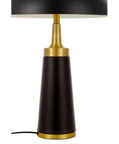 NOWOCZESNA LAMPA NOCNA CZARNO-MOSIĘŻNA FULTON