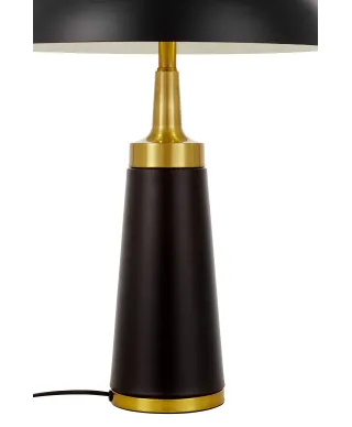 NOWOCZESNA LAMPA NOCNA CZARNO-MOSIĘŻNA FULTON