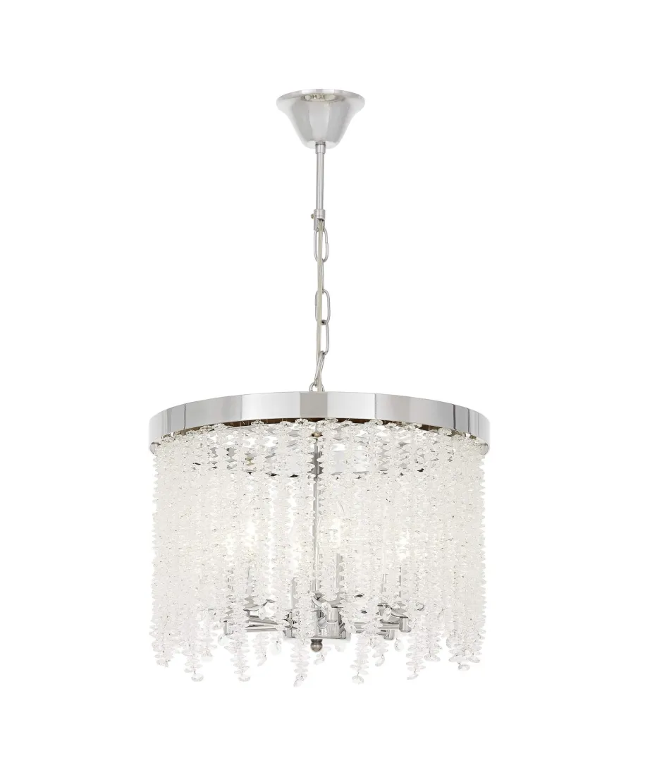 NOWOCZESNY ŻYRANDOL KRYSZTAŁOWY CHROMOWANY BALMENA D40
