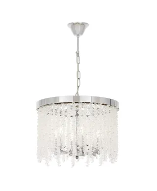 NOWOCZESNY ŻYRANDOL KRYSZTAŁOWY CHROMOWANY BALMENA D40