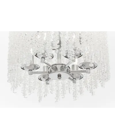 NOWOCZESNY ŻYRANDOL KRYSZTAŁOWY CHROMOWANY BALMENA D40