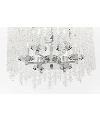 NOWOCZESNY ŻYRANDOL KRYSZTAŁOWY CHROMOWANY BALMENA D40