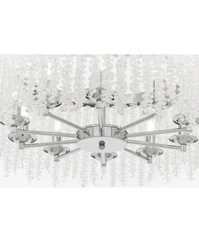 NOWOCZESNY ŻYRANDOL KRYSZTAŁOWY CHROMOWANY BALMENA D60