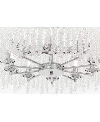 NOWOCZESNY ŻYRANDOL KRYSZTAŁOWY CHROMOWANY BALMENA D60