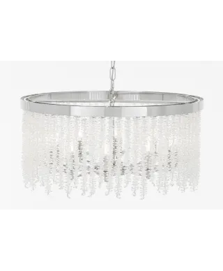 NOWOCZESNY ŻYRANDOL KRYSZTAŁOWY CHROMOWANY BALMENA D60