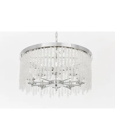 NOWOCZESNY ŻYRANDOL KRYSZTAŁOWY CHROMOWANY BALMENA D60