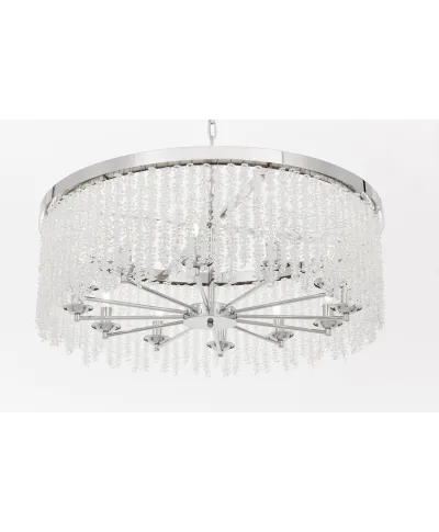 NOWOCZESNY ŻYRANDOL KRYSZTAŁOWY CHROMOWANY BALMENA D80