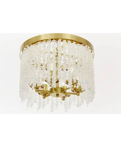 NOWOCZESNY ŻYRANDOL KRYSZTAŁOWY MOSIĘŻNY BALMENA D40