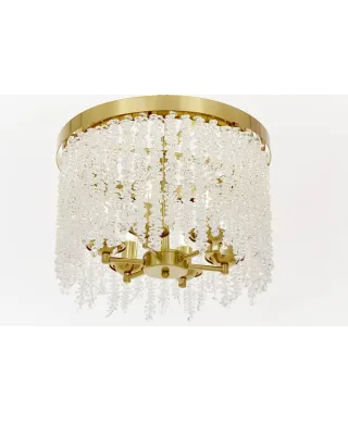 NOWOCZESNY ŻYRANDOL KRYSZTAŁOWY MOSIĘŻNY BALMENA D40