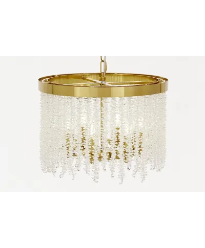 NOWOCZESNY ŻYRANDOL KRYSZTAŁOWY MOSIĘŻNY BALMENA D40