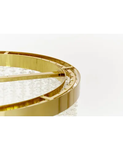 NOWOCZESNY ŻYRANDOL KRYSZTAŁOWY MOSIĘŻNY BALMENA D40