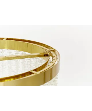 NOWOCZESNY ŻYRANDOL KRYSZTAŁOWY MOSIĘŻNY BALMENA D40