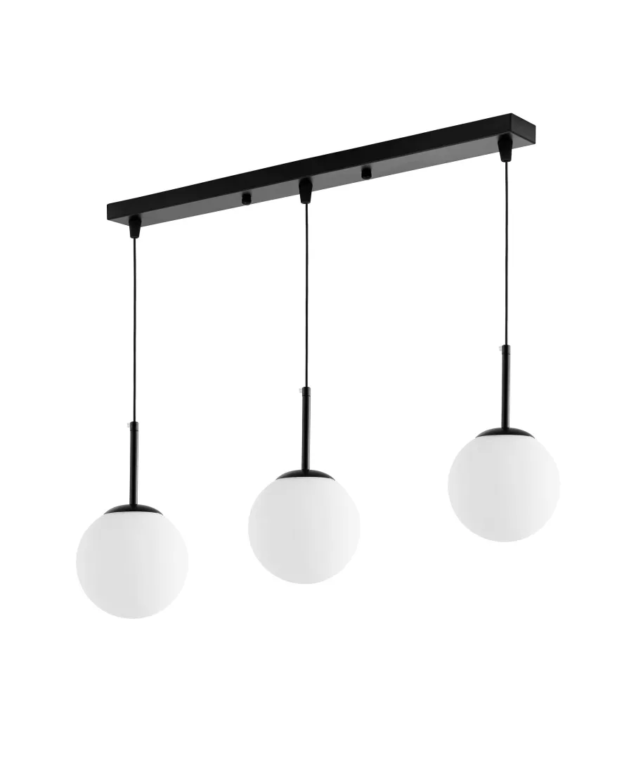 NOWOCZESNA POTRÓJNA LAMPA CZARNA FREDICA W3 PRO