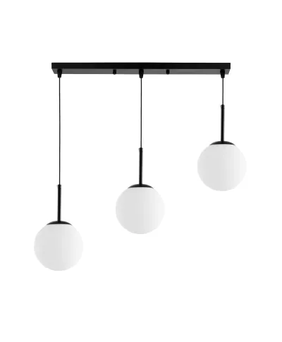 NOWOCZESNA POTRÓJNA LAMPA CZARNA FREDICA W3 PRO