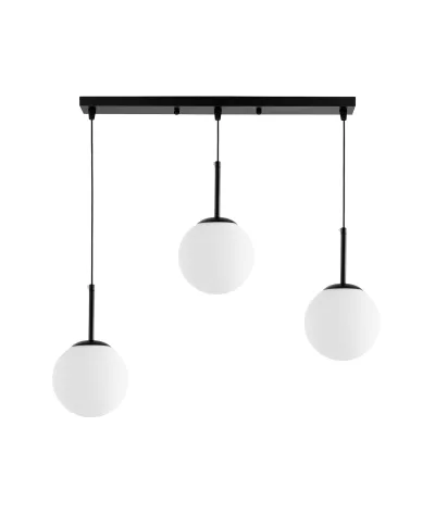 NOWOCZESNA POTRÓJNA LAMPA CZARNA FREDICA W3 PRO