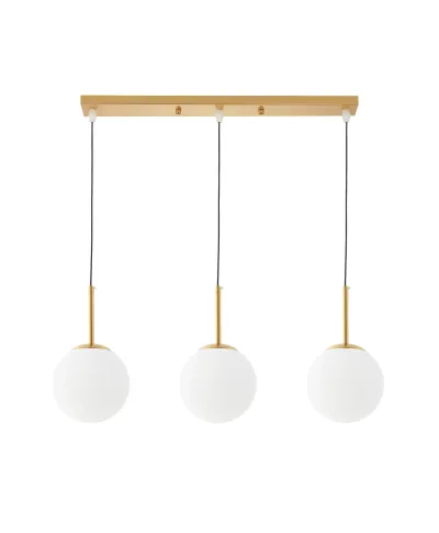 NOWOCZESNA POTRÓJNA LAMPA ZŁOTA FREDICA W3 PRO