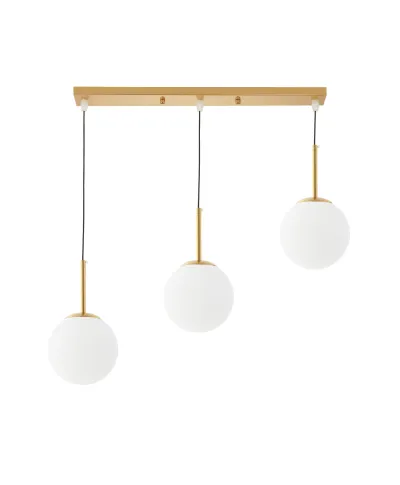 NOWOCZESNA POTRÓJNA LAMPA ZŁOTA FREDICA W3 PRO