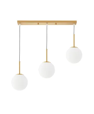 NOWOCZESNA POTRÓJNA LAMPA ZŁOTA FREDICA W3 PRO