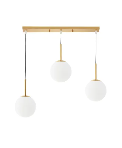 NOWOCZESNA POTRÓJNA LAMPA ZŁOTA FREDICA W3 PRO