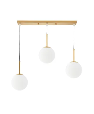 NOWOCZESNA POTRÓJNA LAMPA ZŁOTA FREDICA W3 PRO