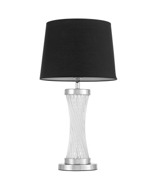 LAMPA NOCNA GLAMOUR CZARNO-CHROMOWANA VILLANOVA