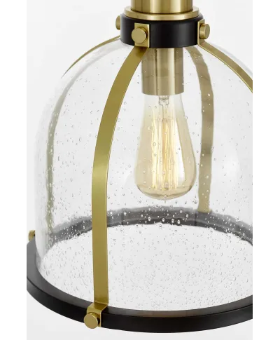 LAMPA WISZĄCA LOFT CZARNO-MOSIĘŻNA BRANSON