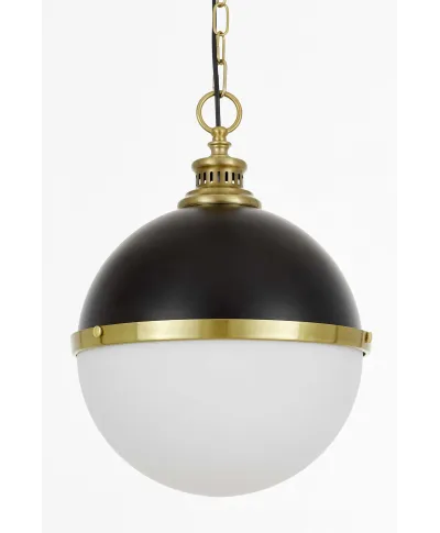 LAMPA WISZĄCA LOFT CZARNO-MOSIĘŻNA LARGO