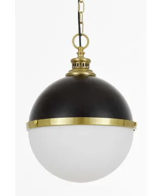 LAMPA WISZĄCA LOFT CZARNO-MOSIĘŻNA LARGO