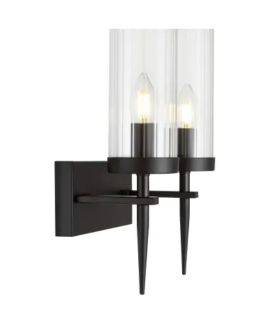 LAMPA ŚCIENNA KINKIET CZARNY MORATTI W2