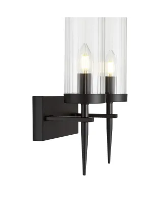 LAMPA ŚCIENNA KINKIET CZARNY MORATTI W2