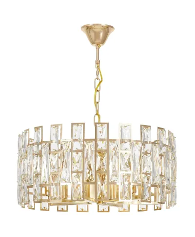 NOWOCZESNY ŻYRANDOL KRYSZTAŁOWY ZŁOTY FIORINA D50