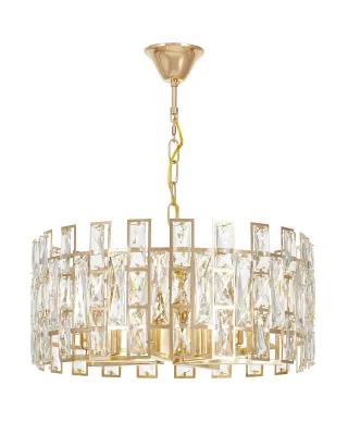 NOWOCZESNY ŻYRANDOL KRYSZTAŁOWY ZŁOTY FIORINA D50