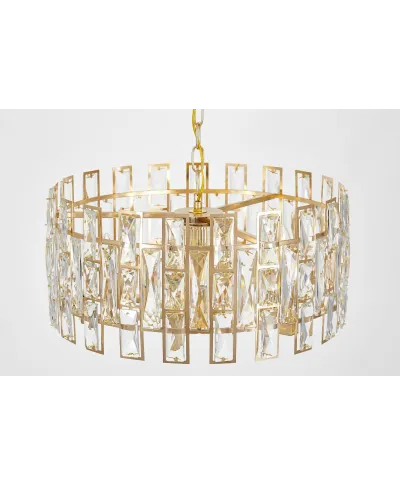 NOWOCZESNY ŻYRANDOL KRYSZTAŁOWY ZŁOTY FIORINA D50