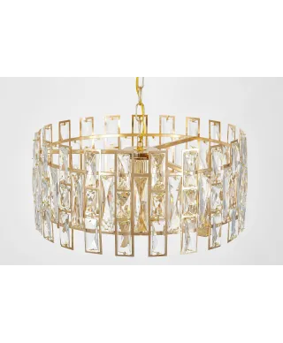 NOWOCZESNY ŻYRANDOL KRYSZTAŁOWY ZŁOTY FIORINA D50