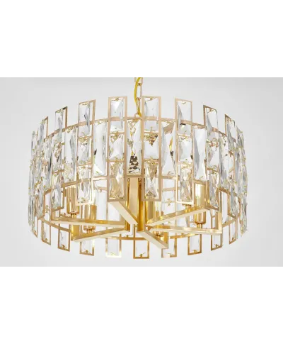 NOWOCZESNY ŻYRANDOL KRYSZTAŁOWY ZŁOTY FIORINA D50