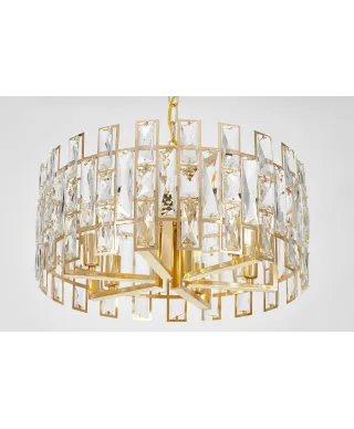 NOWOCZESNY ŻYRANDOL KRYSZTAŁOWY ZŁOTY FIORINA D50