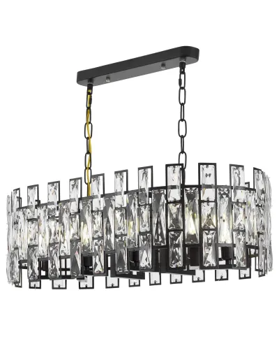 NOWOCZESNY ŻYRANDOL KRYSZTAŁOWY CZARNY FIORINA D70 PRO