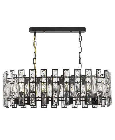 NOWOCZESNY ŻYRANDOL KRYSZTAŁOWY CZARNY FIORINA D70 PRO