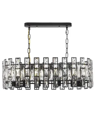 NOWOCZESNY ŻYRANDOL KRYSZTAŁOWY CZARNY FIORINA D70 PRO