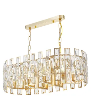 NOWOCZESNY ŻYRANDOL KRYSZTAŁOWY ZŁOTY FIORINA D70 PRO