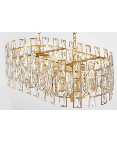 NOWOCZESNY ŻYRANDOL KRYSZTAŁOWY ZŁOTY FIORINA D70 PRO