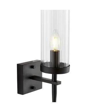 LAMPA ŚCIENNA KINKIET CZARNY MORATTI W1