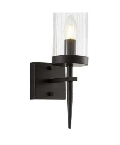 LAMPA ŚCIENNA KINKIET CZARNY MORATTI W1