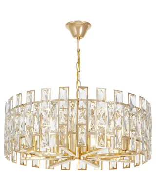 NOWOCZESNY ŻYRANDOL KRYSZTAŁOWY ZŁOTY FIORINA D60