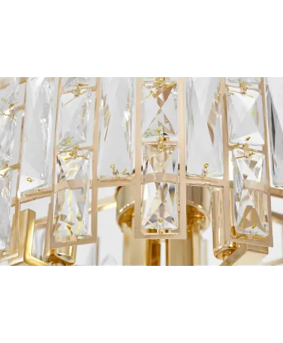 NOWOCZESNY ŻYRANDOL KRYSZTAŁOWY ZŁOTY FIORINA D60