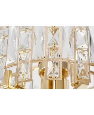 NOWOCZESNY ŻYRANDOL KRYSZTAŁOWY ZŁOTY FIORINA D60