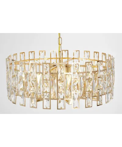 NOWOCZESNY ŻYRANDOL KRYSZTAŁOWY ZŁOTY FIORINA D60